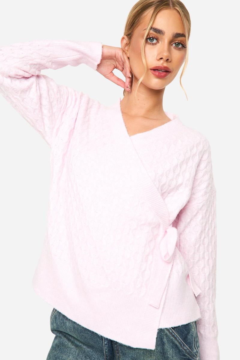М'який кабель в’язаний кардиган