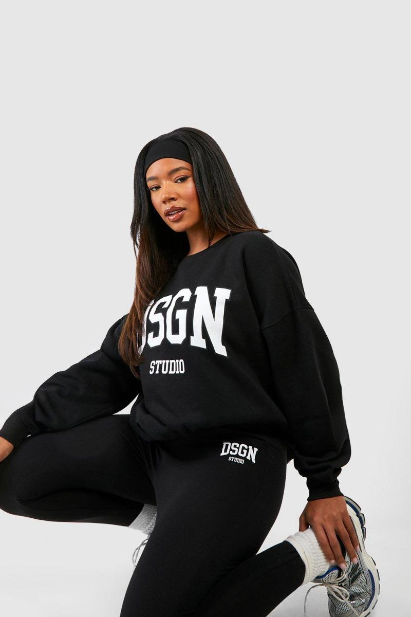 Плюс спортивний костюм Dsgn Studio Slogan Legging