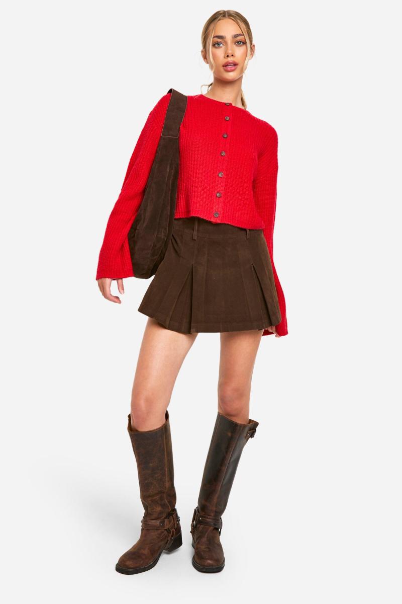 М'який трикотажний кардиган з круглим вирізом