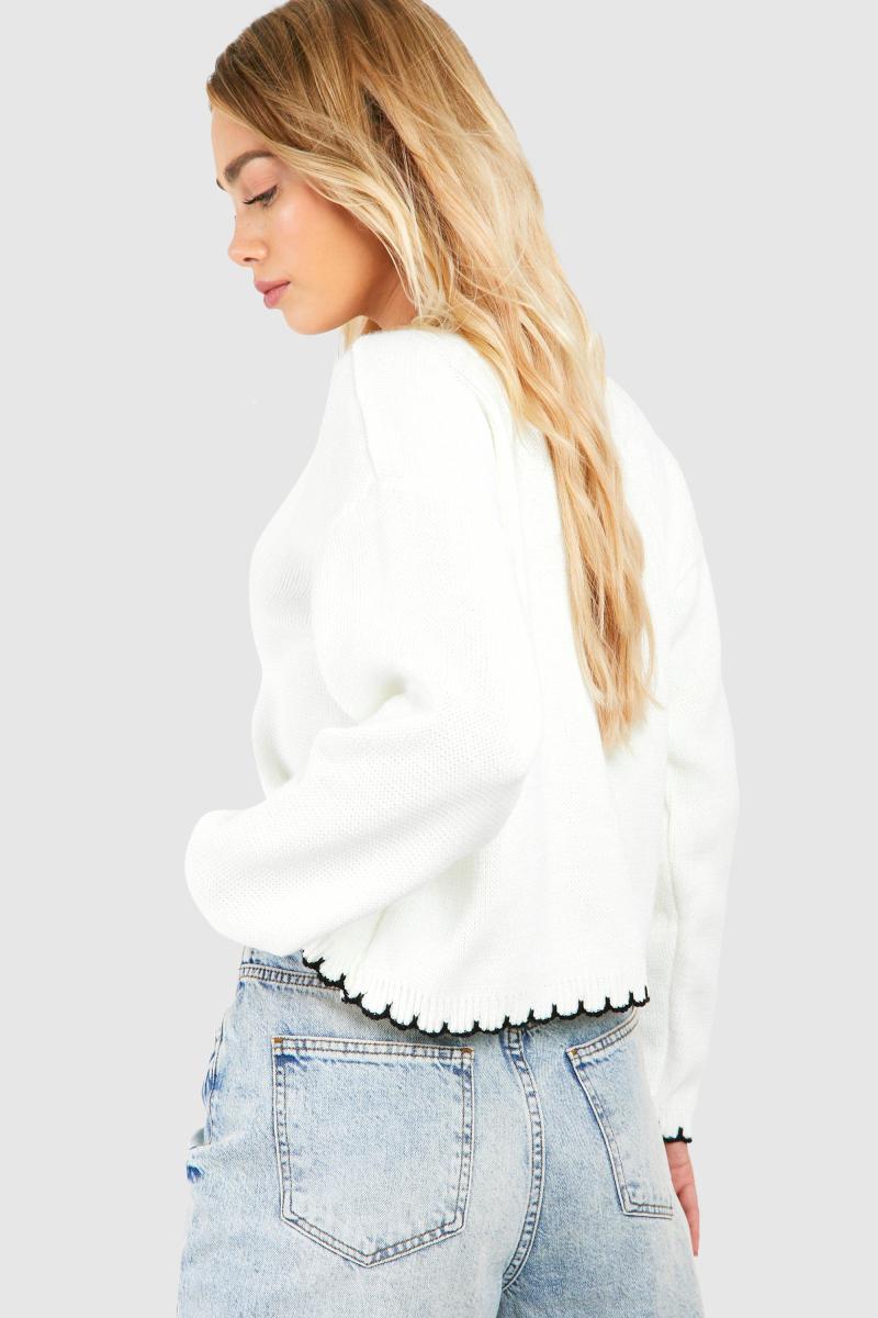 В’язаний укорочений кардиган ковдрою