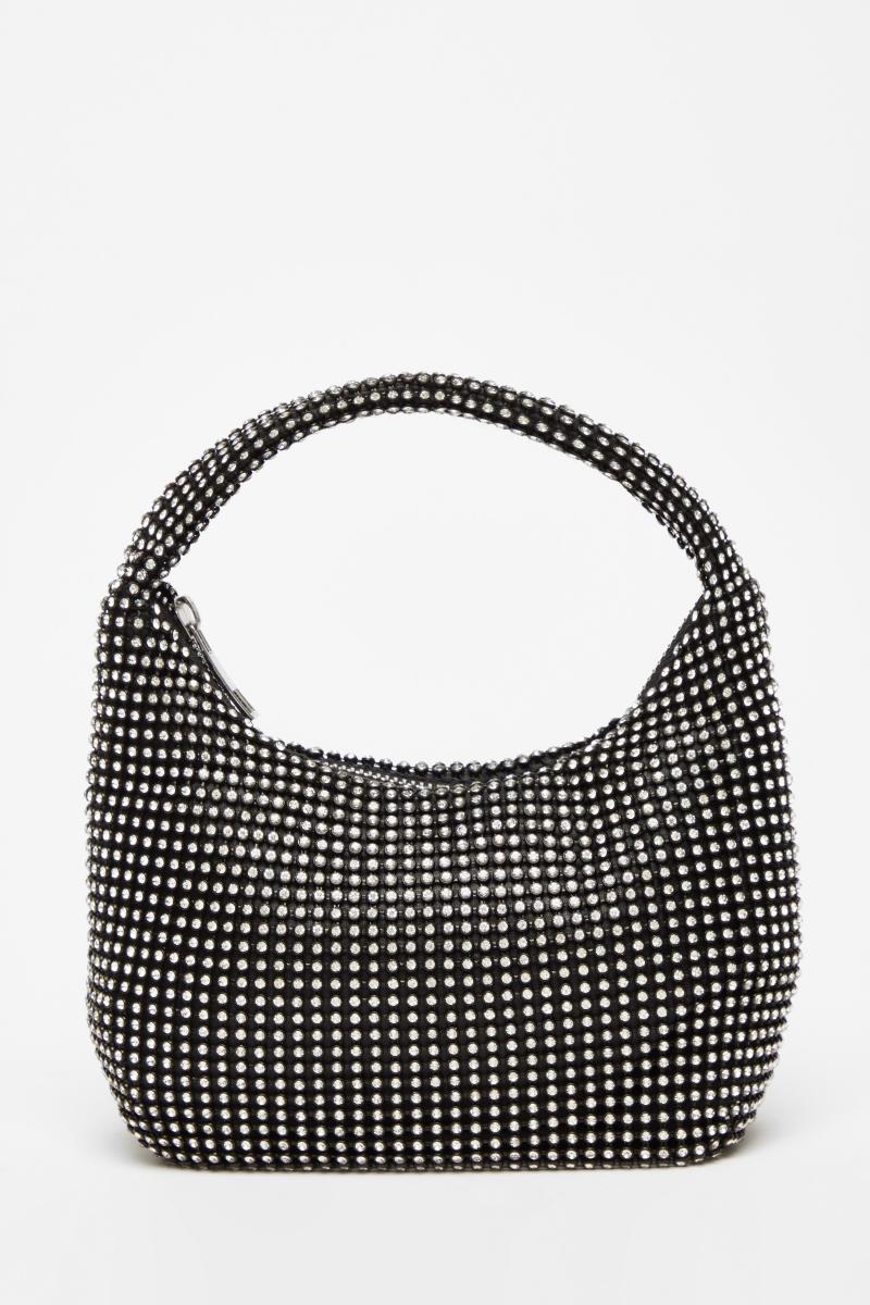 Чорний прикрашений міні -мішок