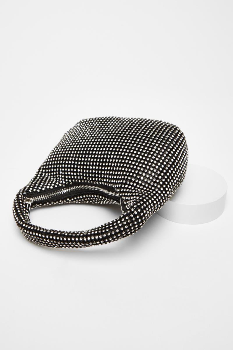 Чорний прикрашений міні -мішок