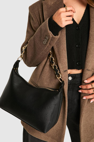 Сумка через плече на ланцюжку зі штучної шкіри
