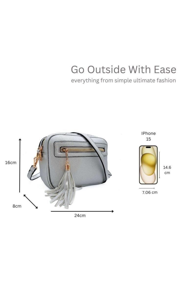 Подвійна на блискавка китиці Kitise Charm Crossbody Camera Camera Camera Camera
