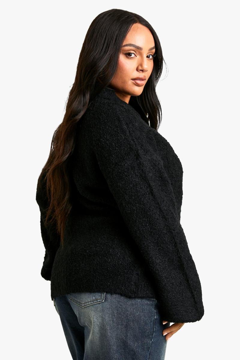 Плюс трикотажний бомбер Borg