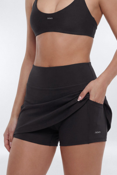 Спідниця-шорти AirSculpt™ Mid Rise Mini - Чорна