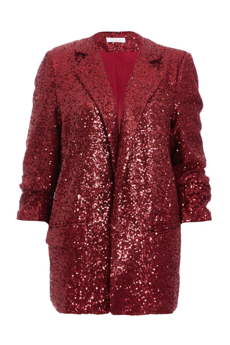 Винна блискітка Ruched Blazer