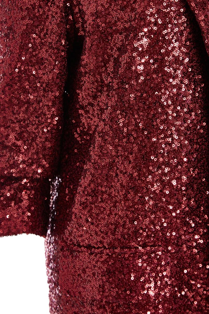 Винна блискітка Ruched Blazer