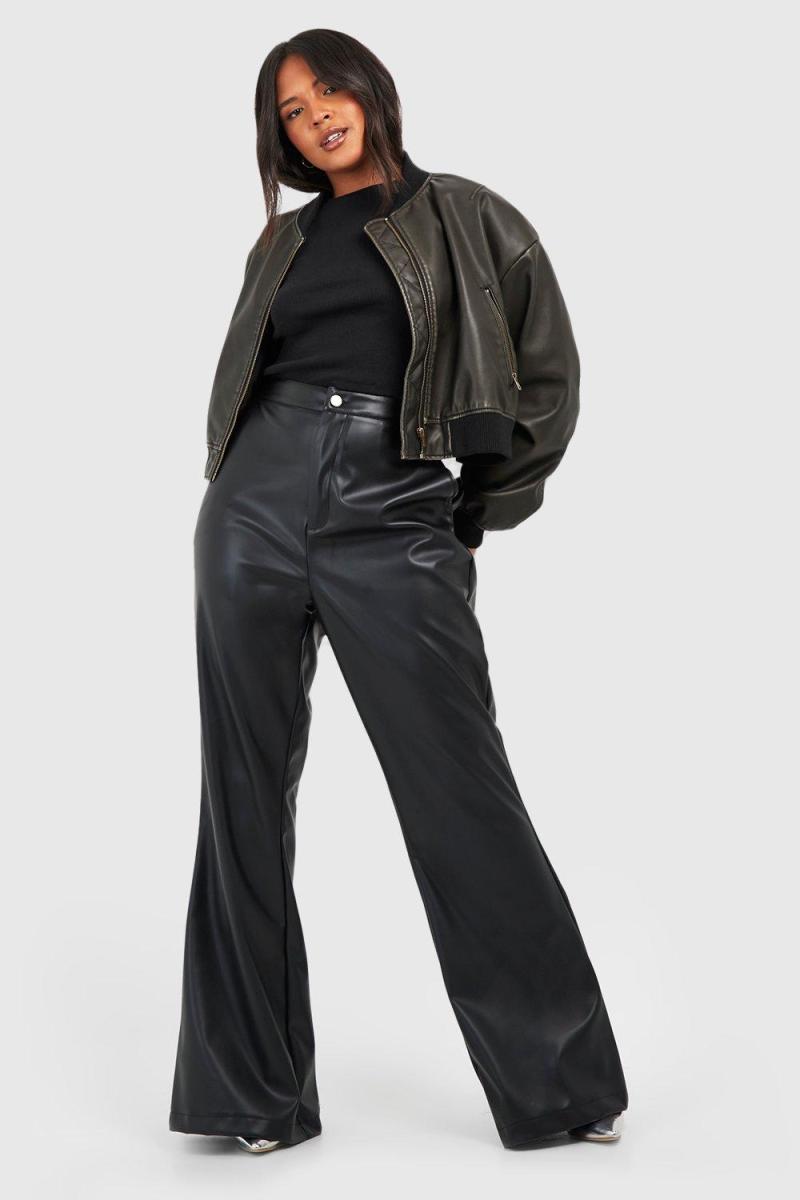 Плюс кльошові брюки Pu