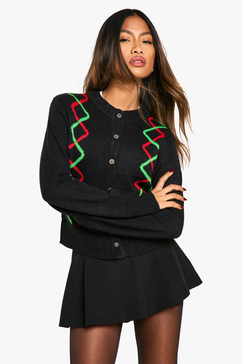 Різдвяний кардиган Fairisle на ґудзиках