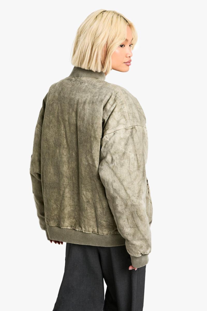 Вимитий погляд негабаритна куртка бомбардувальників