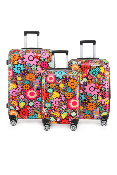 Набір валіз на подвійних 4 колесах Hard Shell із 3 шт