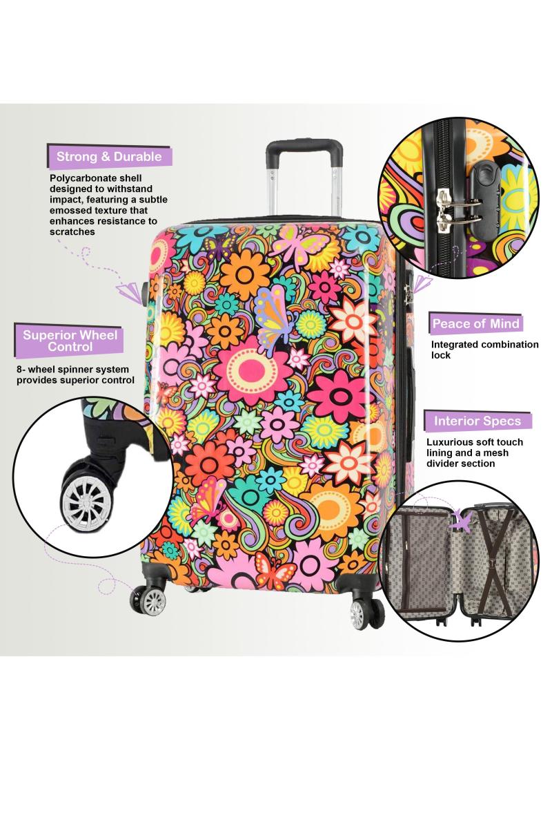 Набір валіз на подвійних 4 колесах Hard Shell із 3 шт