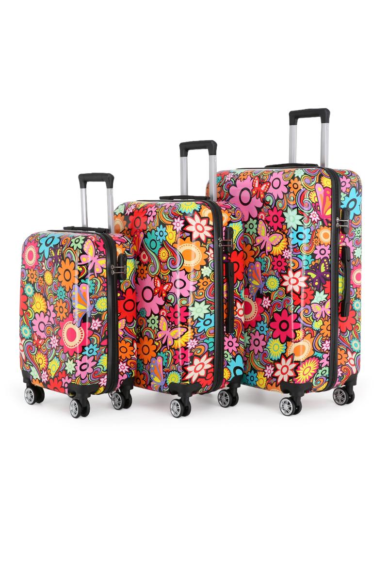 Набір валіз на подвійних 4 колесах Hard Shell із 3 шт
