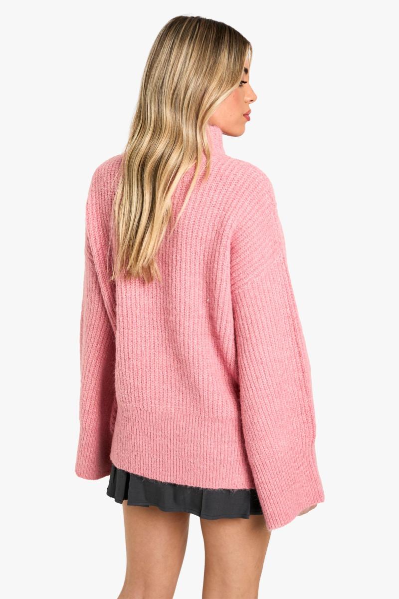 Трикотажний джемпер з високим горлом великого розміру