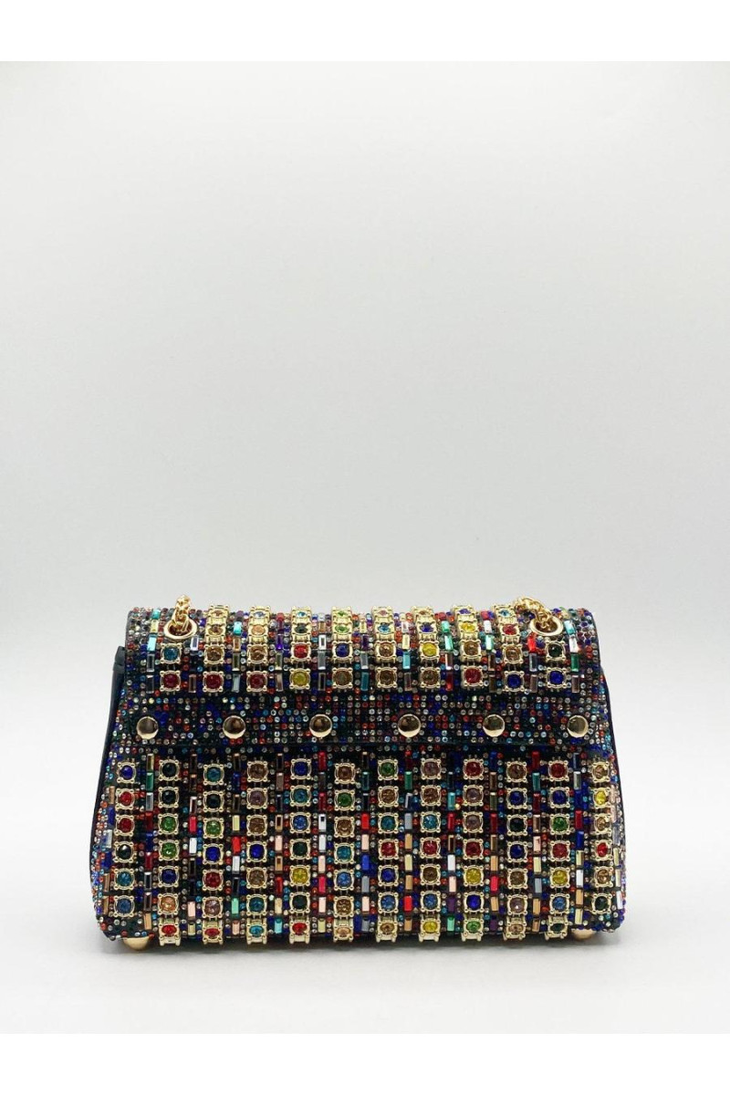 Багатобарвна прикрашена сумка через плече