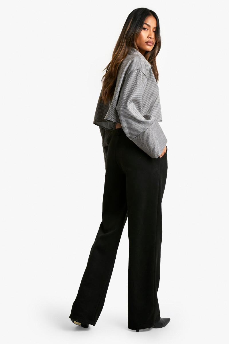 Замшеві прямі брюки