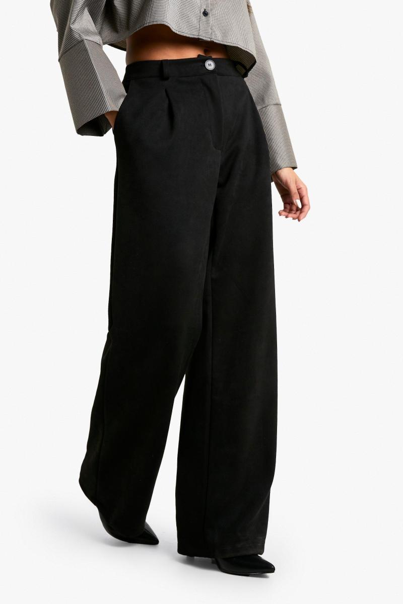 Замшеві прямі брюки