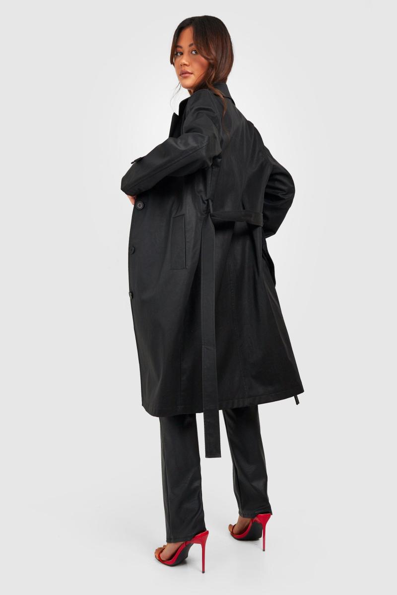 Тренч Petite Premium зі штучної шкіри