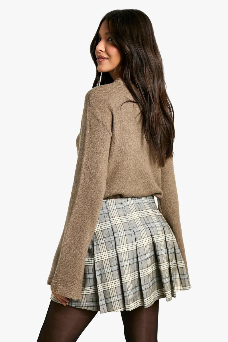 Міні-спідниця в клітку із застібкою на пряжці