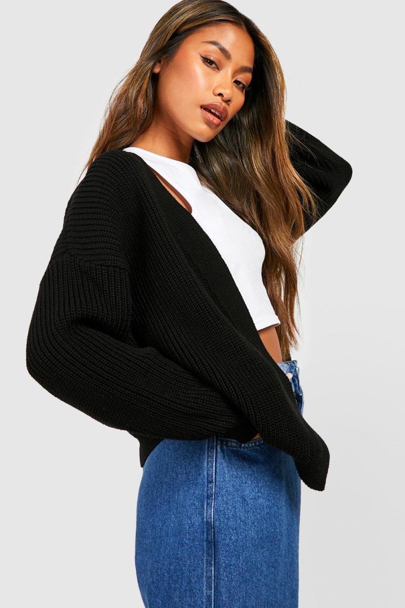 Укорочений кардиган від краю до краю