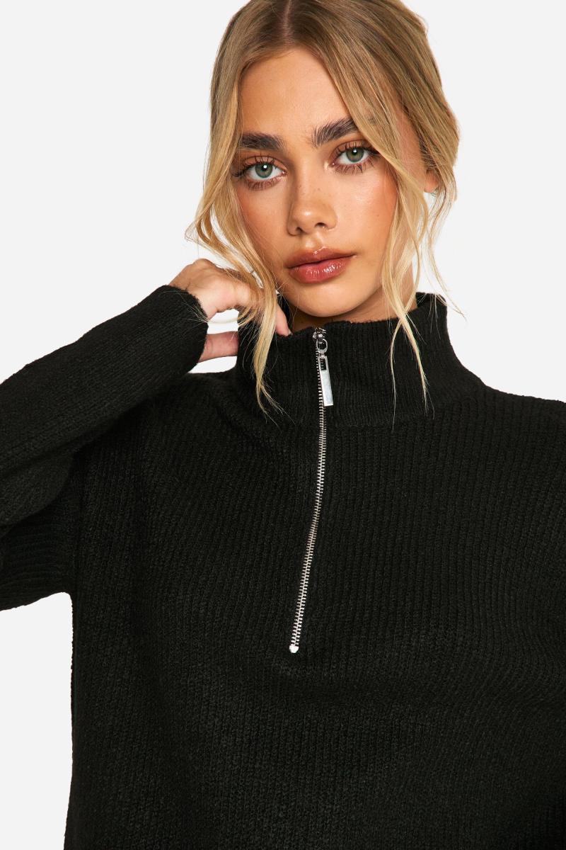 Джемпер на застібці-блискавці у формі воронки