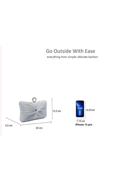 Спантерований плісирований вечірній мішок з клатчем з клатчем з кришталевою застібкою