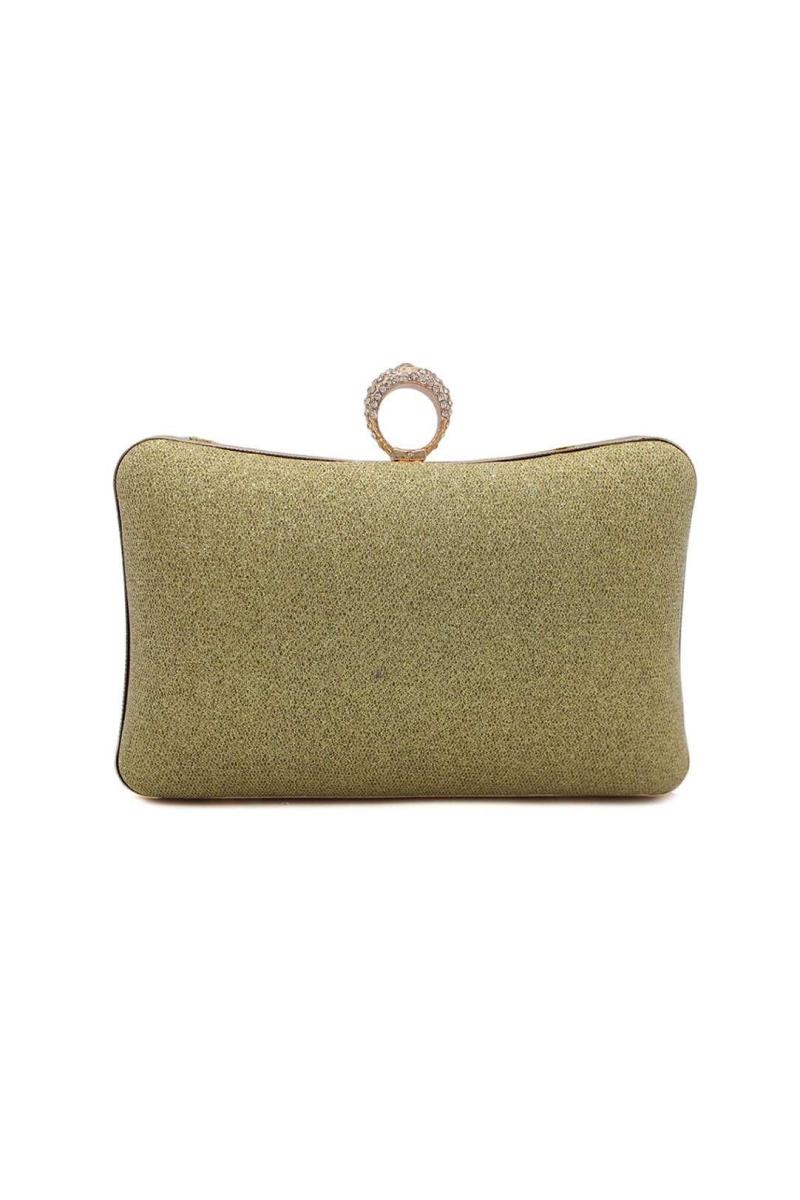 Спантерований плісирований вечірній мішок з клатчем з клатчем з кришталевою застібкою