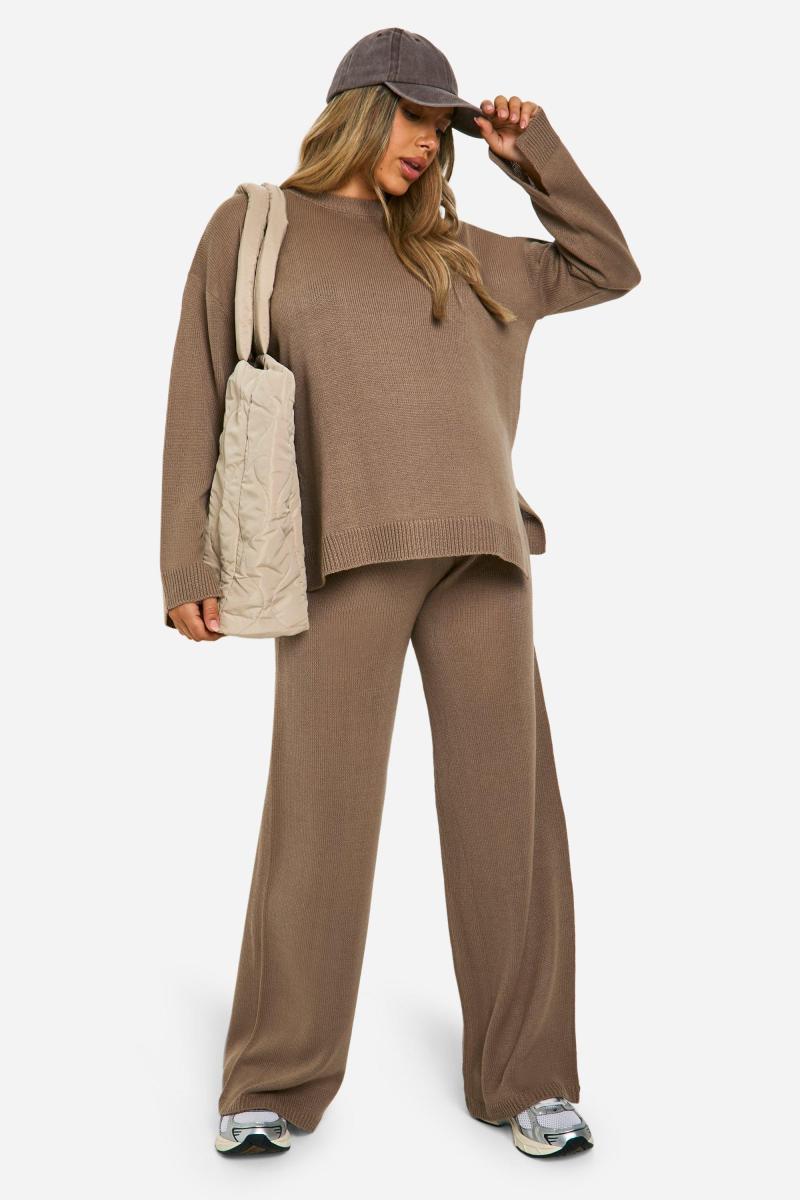 М'який трикотажний джемпер і спалахи з трикотажним кооортом