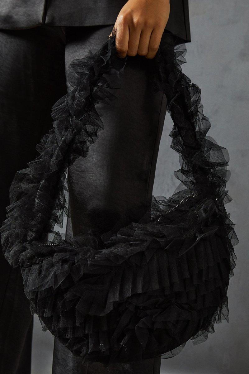 Сумка з атласу та тюлю