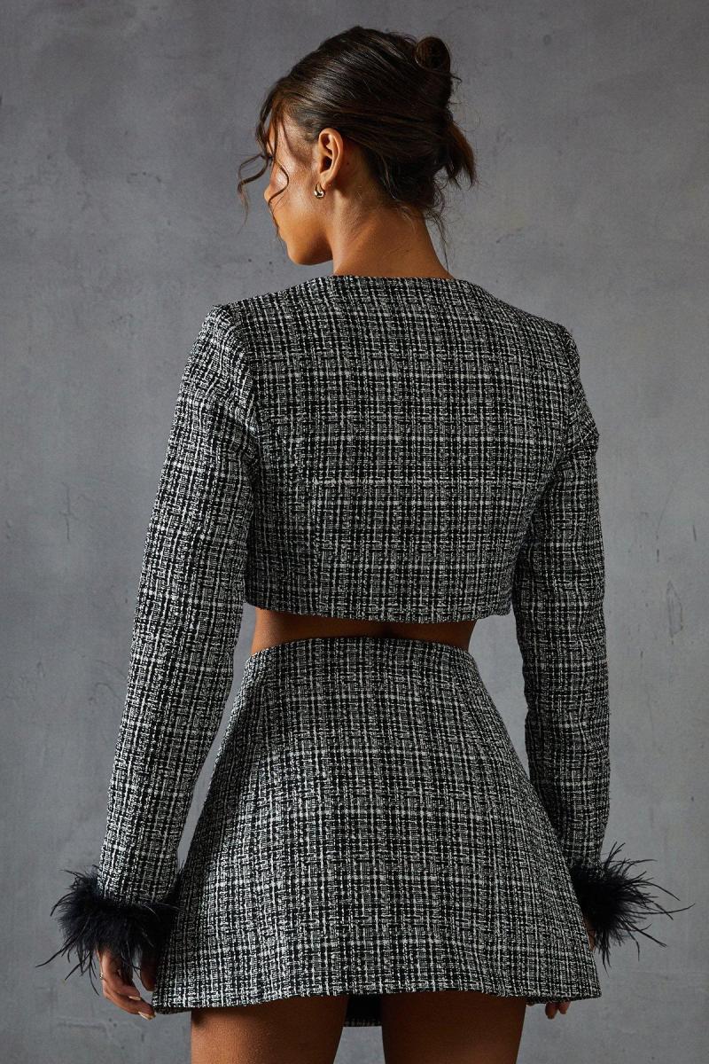 Обрізана куртка Boucle Feather 