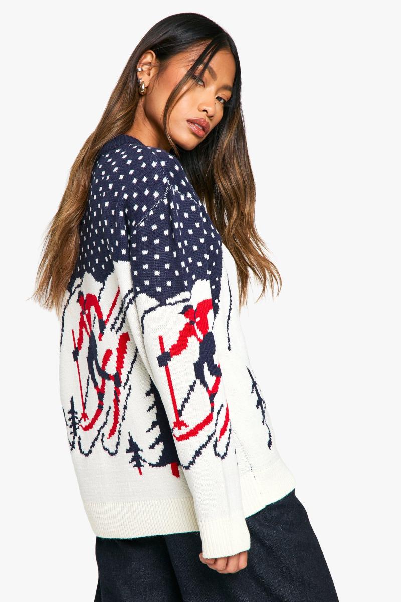 Зимовий лижний в'язаний джемпер