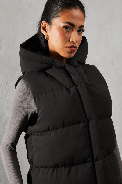 Gooded longline підкладений gilet