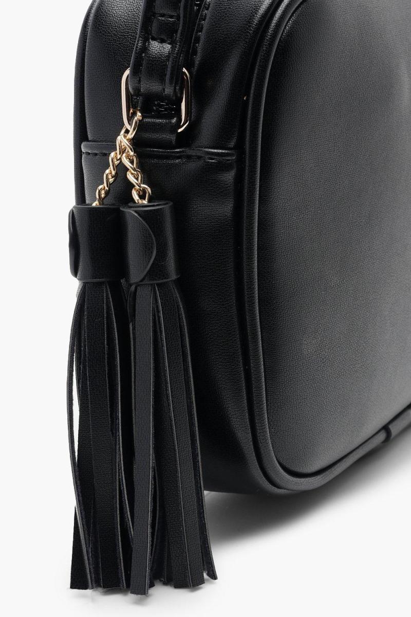 ПУ сумка на блискавці через плече з китицею