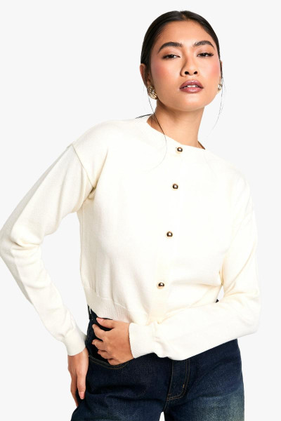 М'який в'язаний боксерський урожай високої шиї кардиган