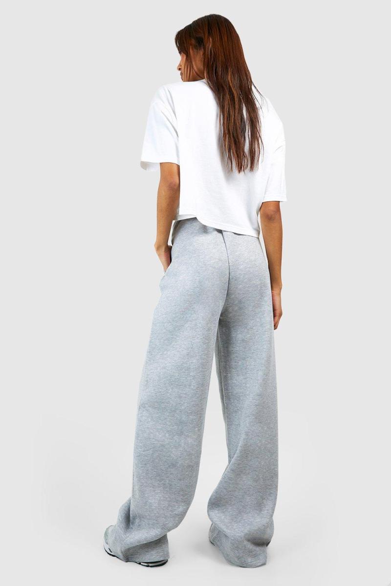Високі базові широкі джоггери Grey Marl