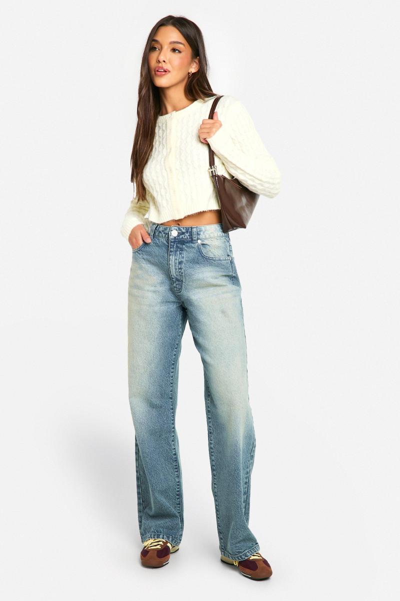 М'який в'язаний кардиган з тросу