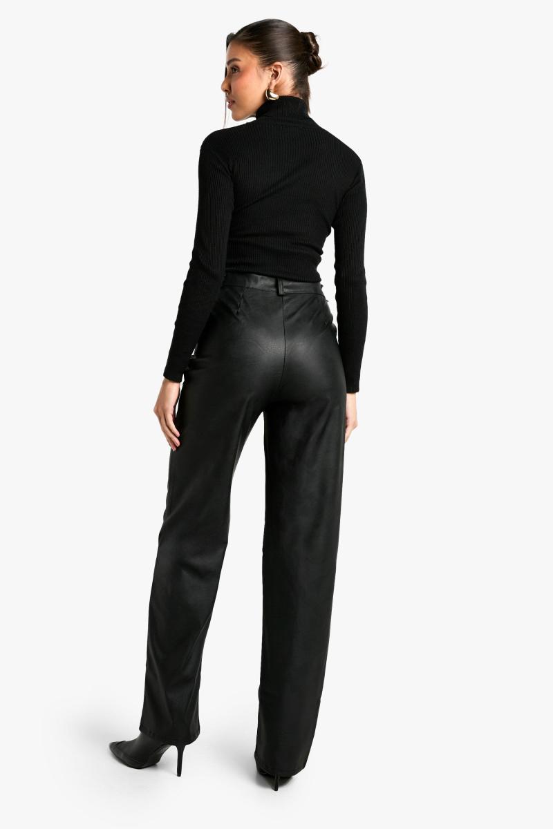 Широкі шкіряні брюки