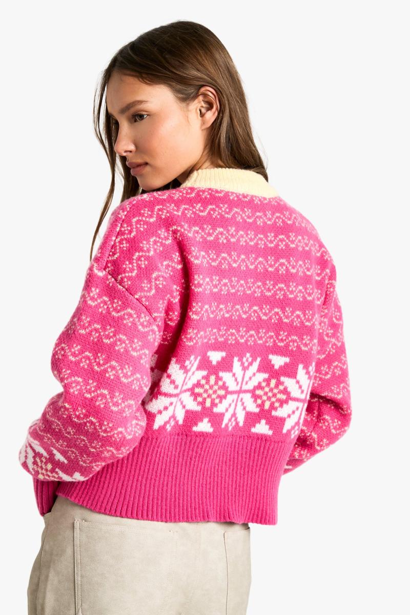 Контрастний трикотажний джемпер преміум-класу Fairisle