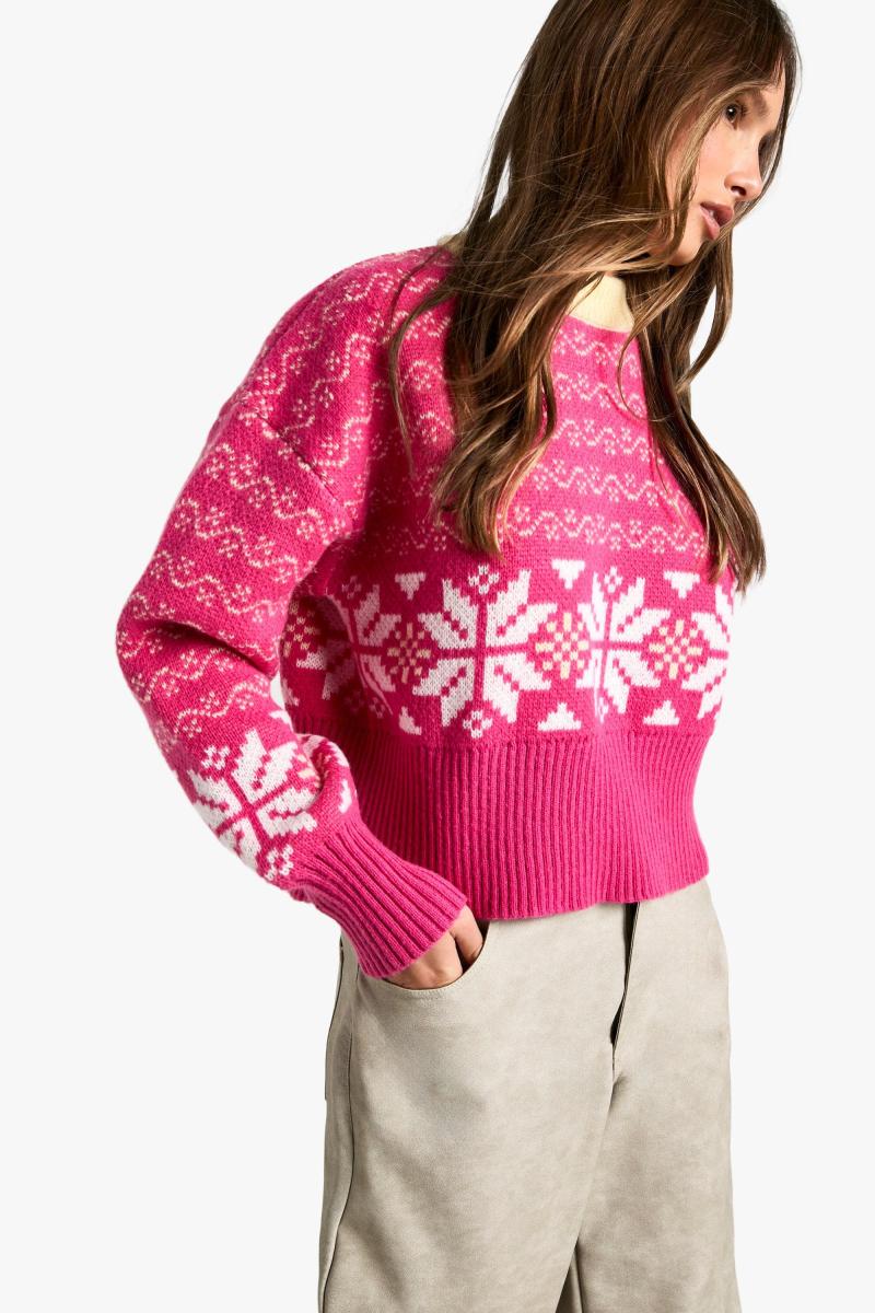 Контрастний трикотажний джемпер преміум-класу Fairisle