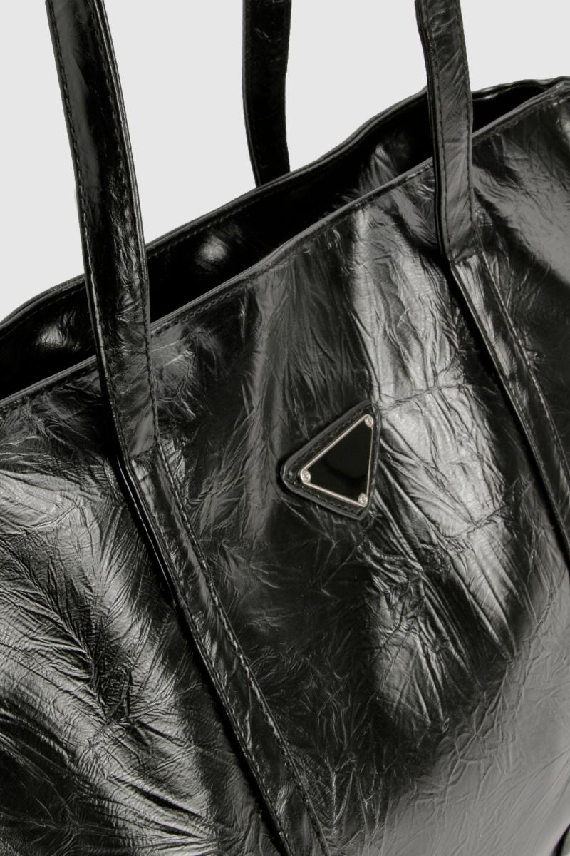 Трикутник обробка текстурована сумка PU Tote