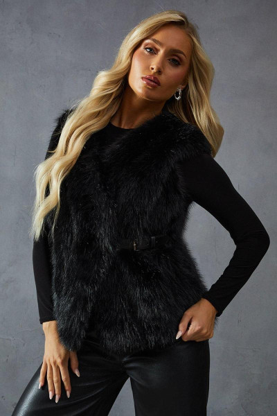 Штучний хутро, обкладений Gilet