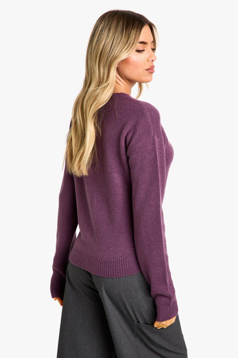 Екіпаж Шийка Тонкий датчик мікро кардиган