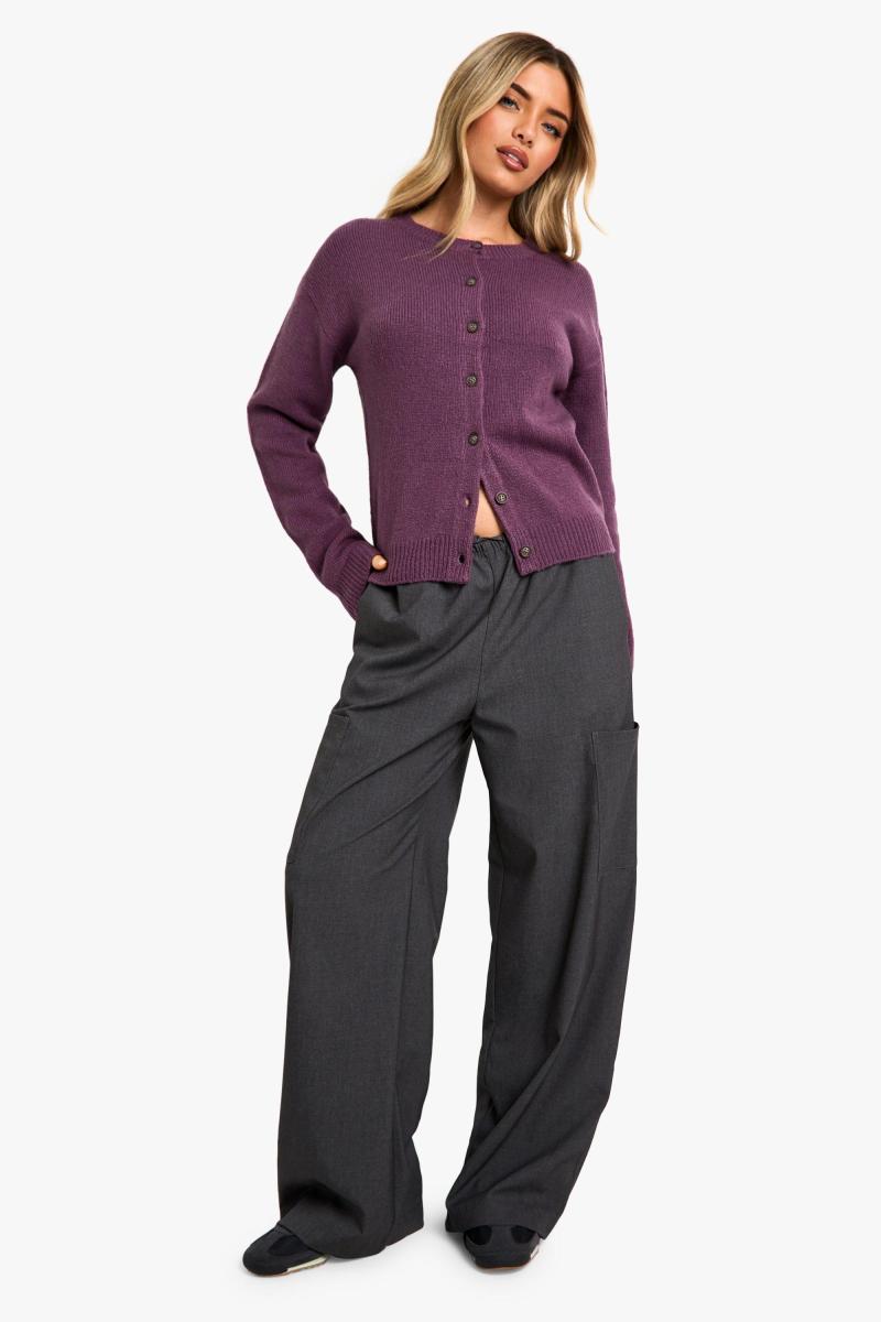 Екіпаж Шийка Тонкий датчик мікро кардиган