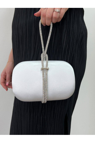 Сумка-клатч із сріблястою ручкою Crystal Stap