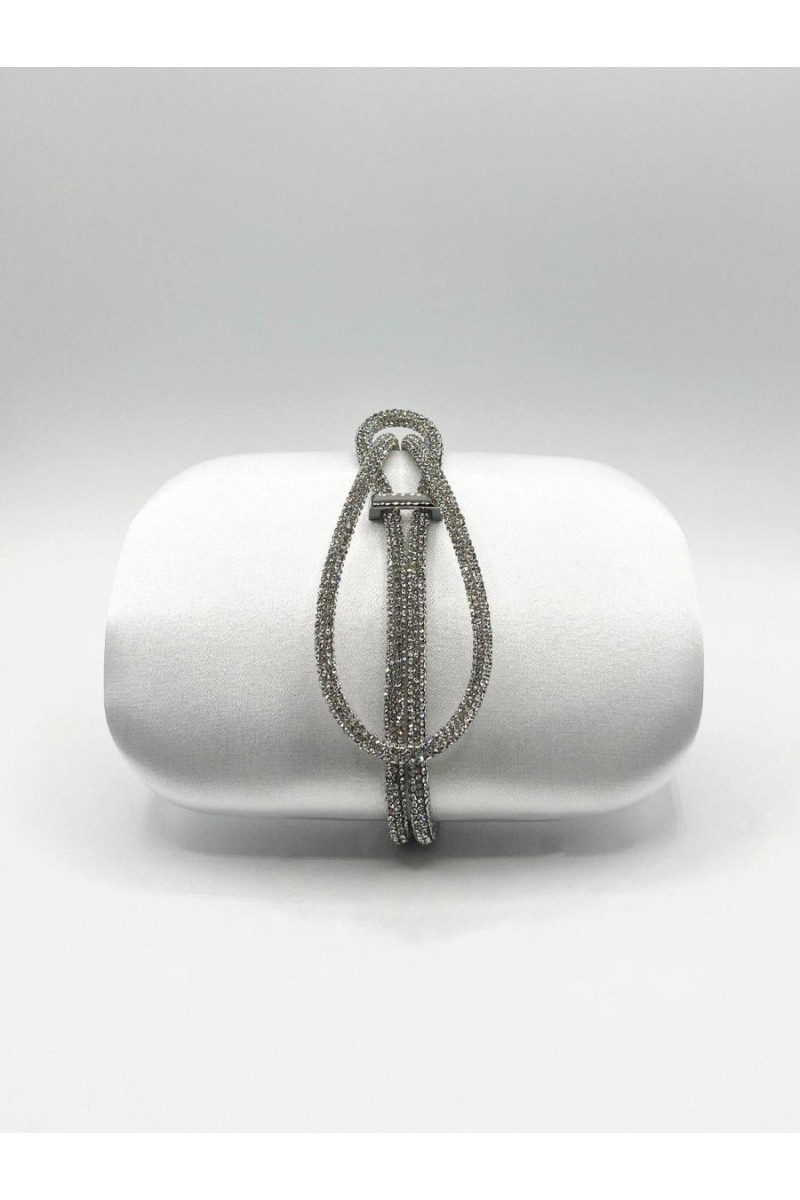 Сумка-клатч із сріблястою ручкою Crystal Stap
