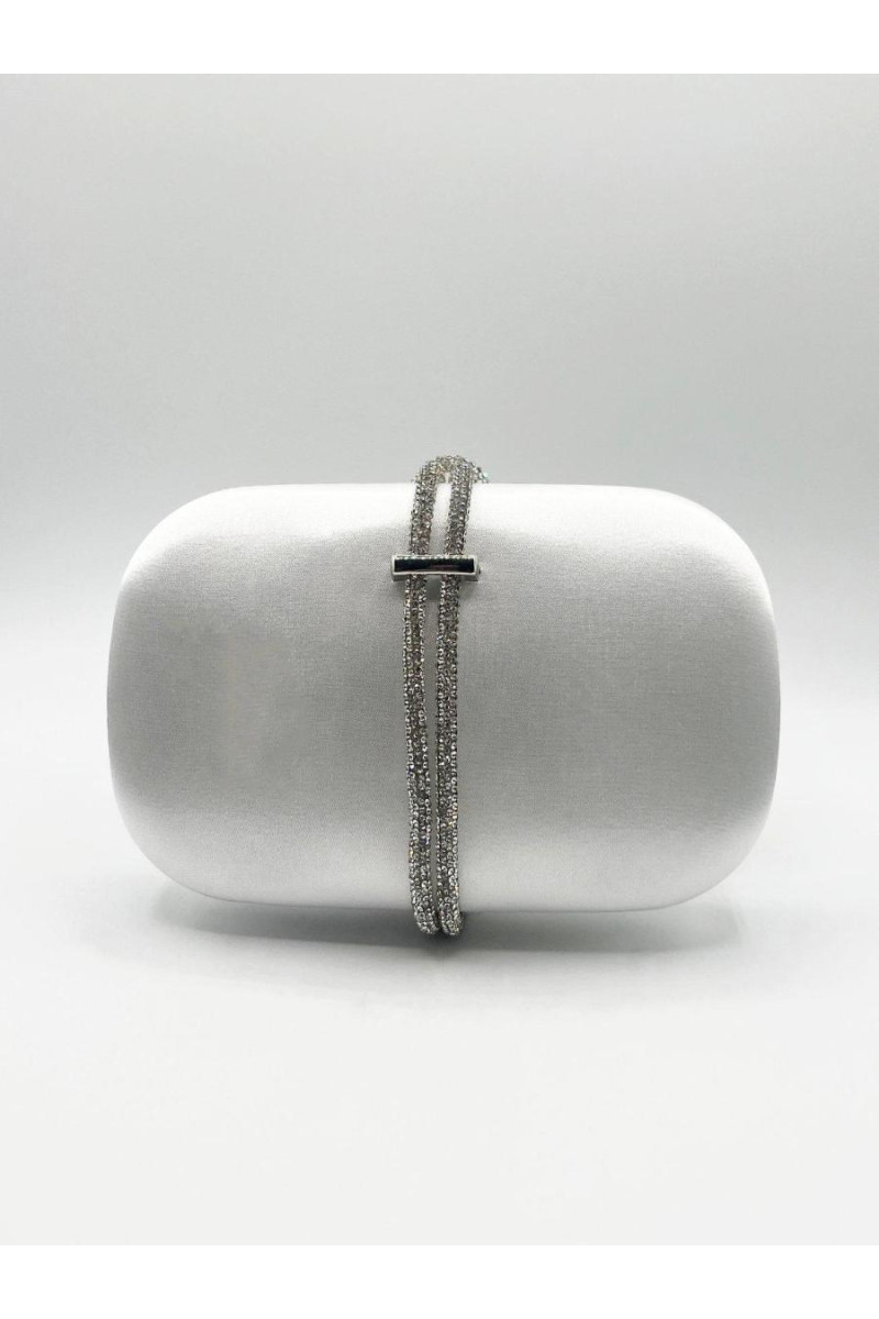 Сумка-клатч із сріблястою ручкою Crystal Stap