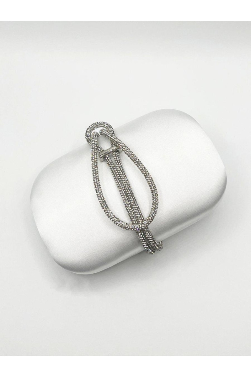 Сумка-клатч із сріблястою ручкою Crystal Stap