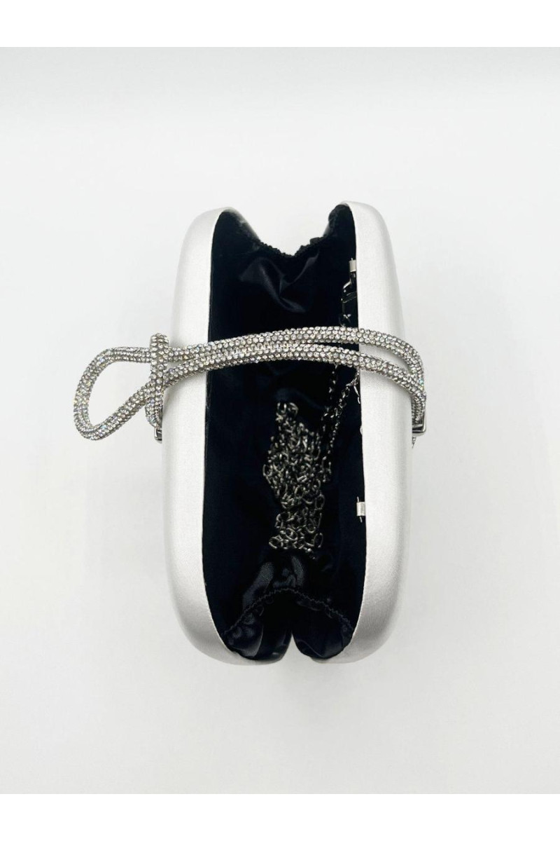 Сумка-клатч із сріблястою ручкою Crystal Stap