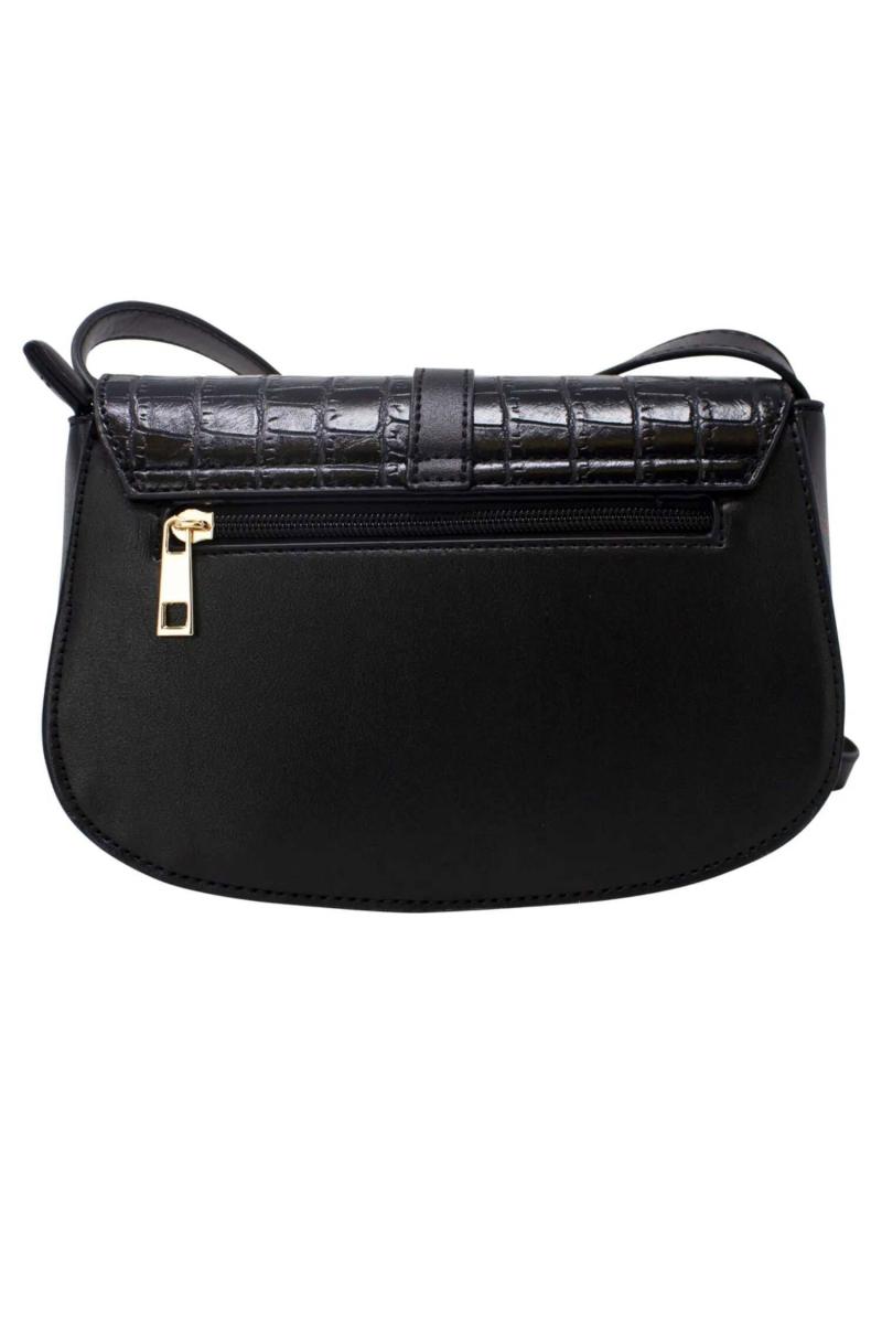 Чорне сідло Croc Crossbody із замком